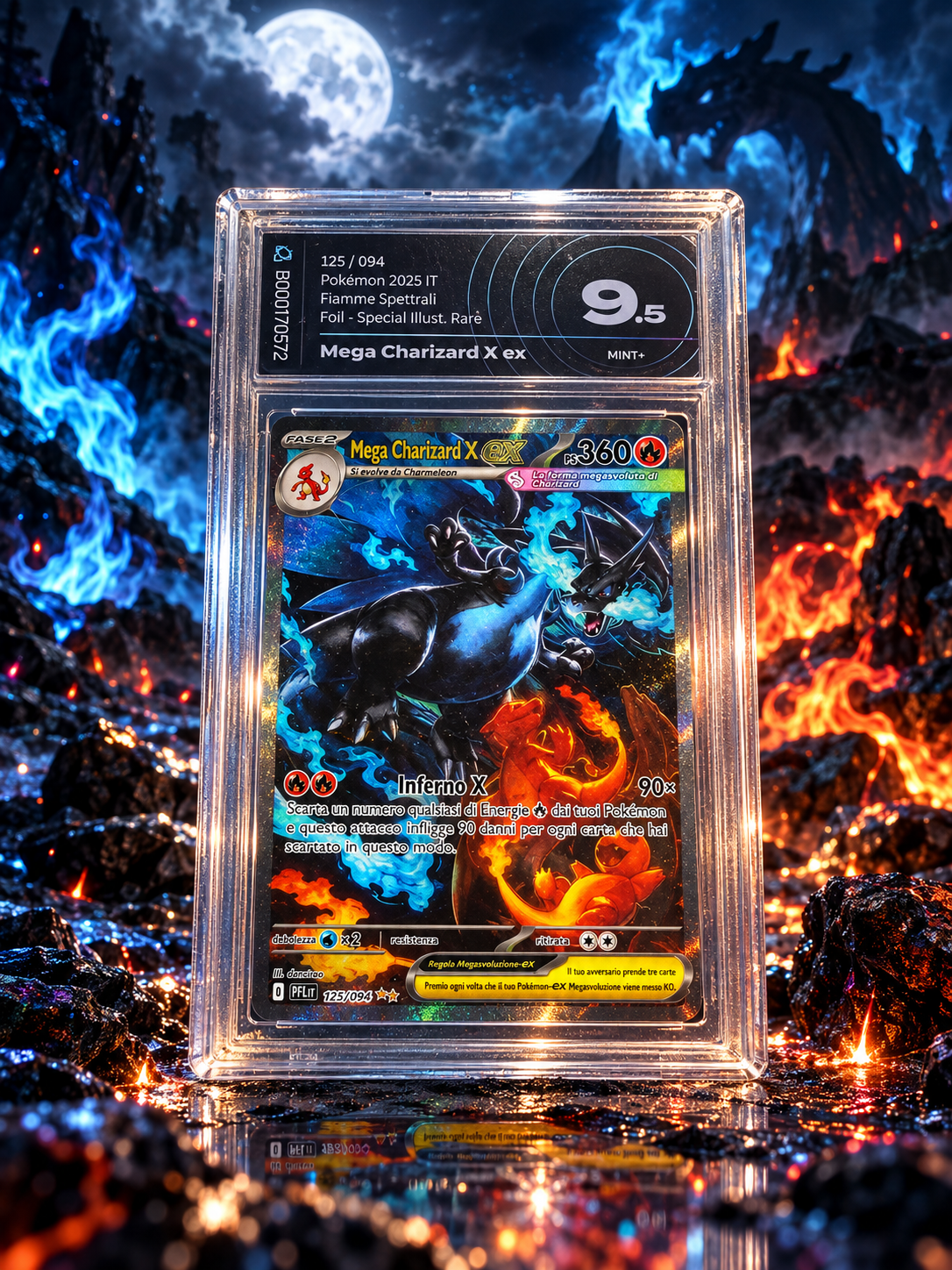 Charizard Fiamme Spettrali / AI GRADING 9.5